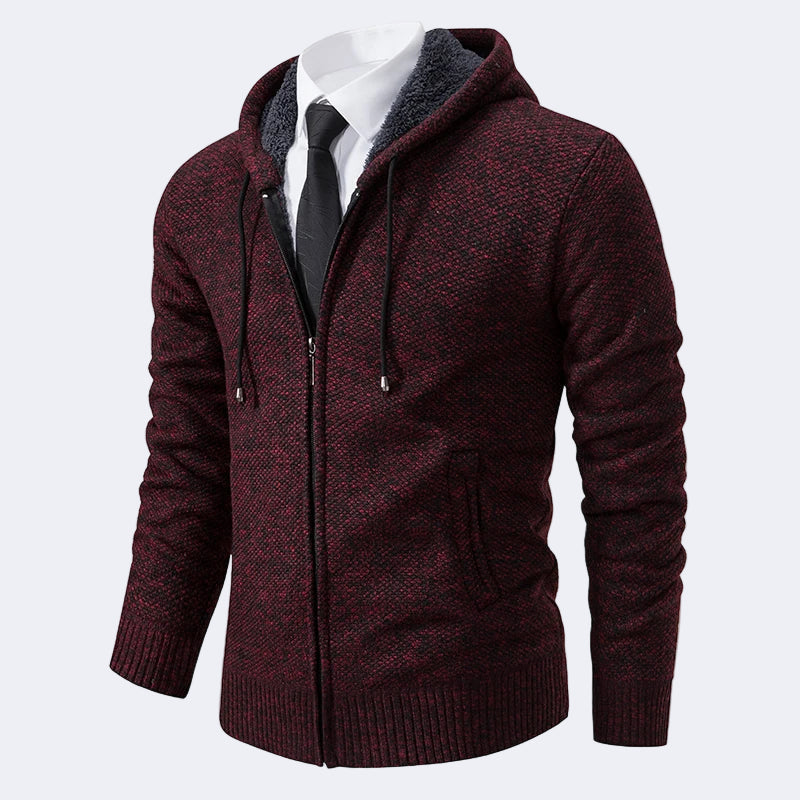 Men's knitted Cardigan with Hood