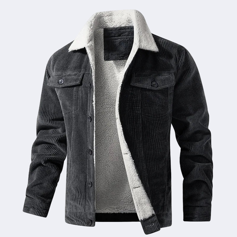Cotton insulated corduroy jacket