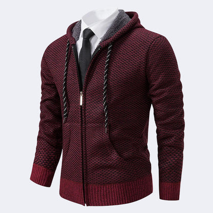 Men's knitted Cardigan with Hood