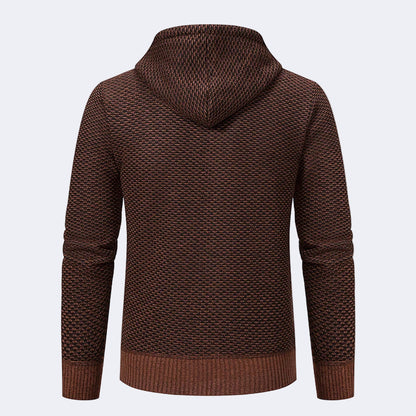 Men's knitted Cardigan with Hood