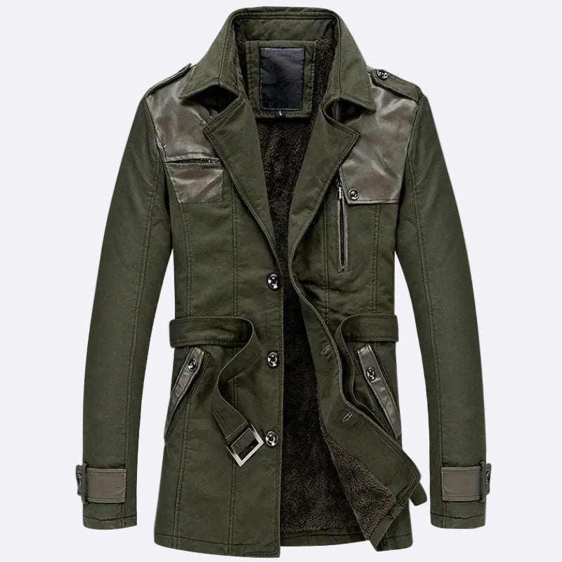 Men's insulated trench Coat