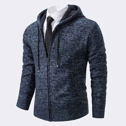 Men's knitted Cardigan with Hood