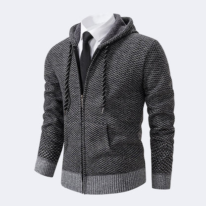 Men's knitted Cardigan with Hood