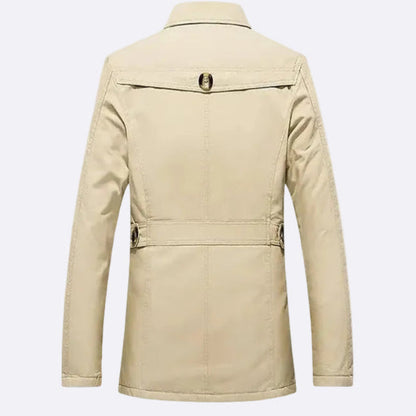 Men's insulated trench coat