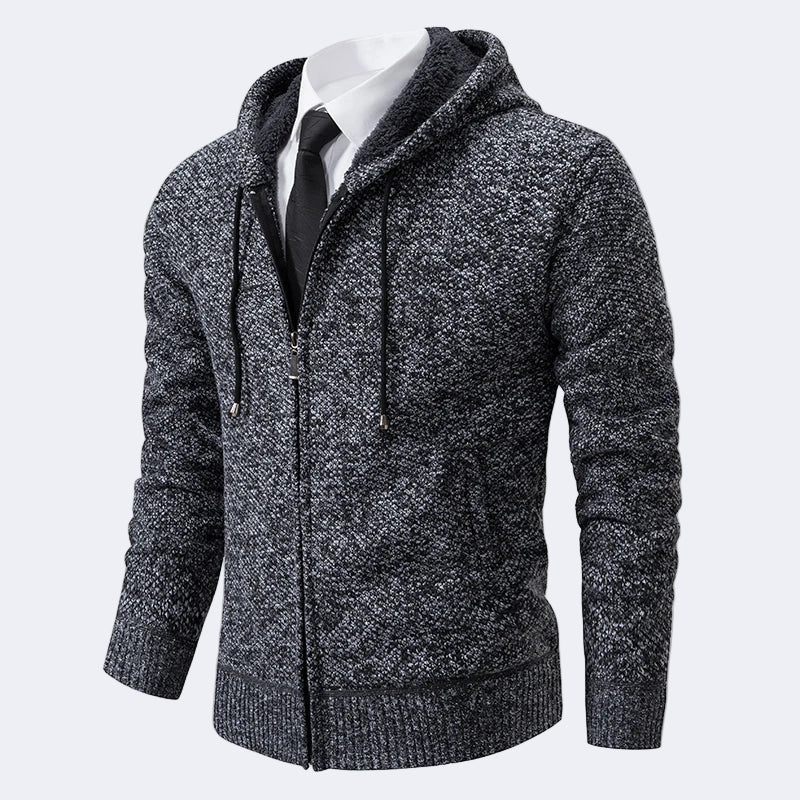 Men's knitted Cardigan with Hood