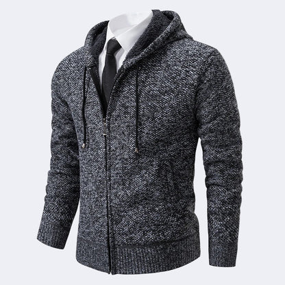 Men's knitted Cardigan with Hood