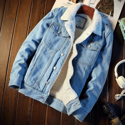 Stylish insulated denim jacket