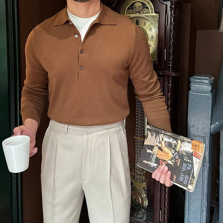 Men's Long Sleeve Polo Shirt