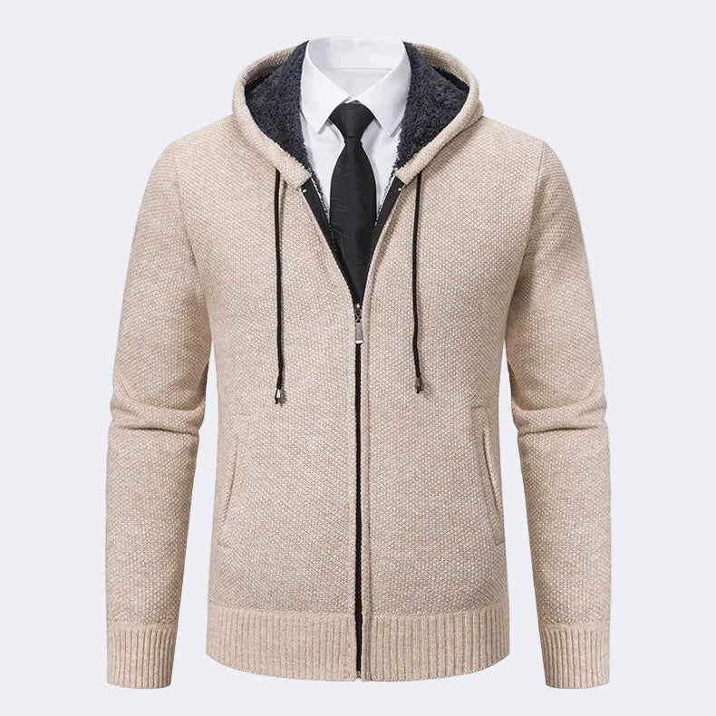 Men's knitted Cardigan with Hood