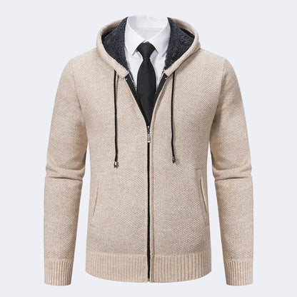 Men's knitted Cardigan with Hood