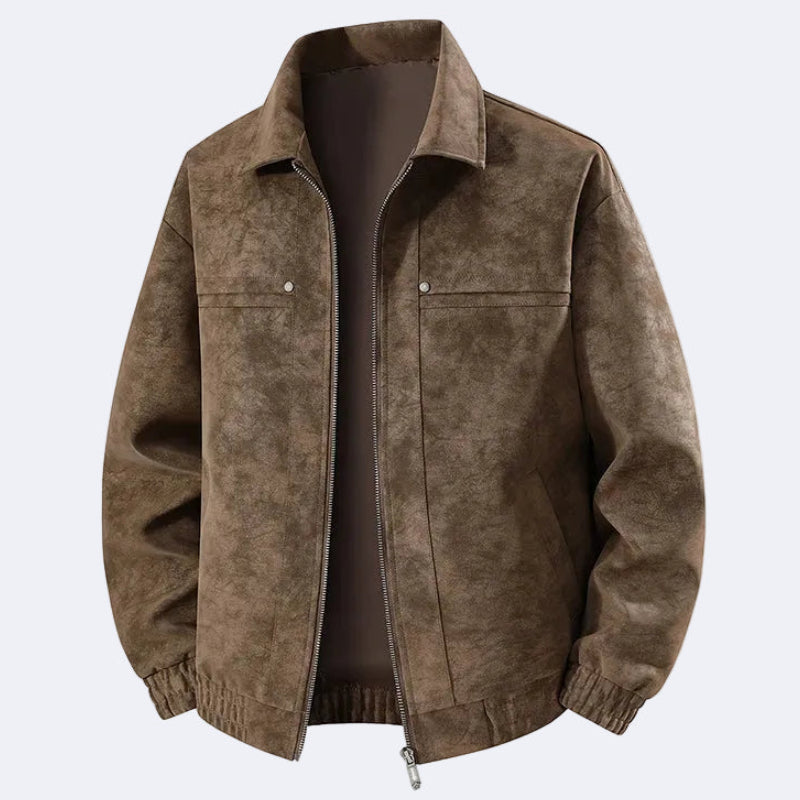 Stylish men's suede jacket