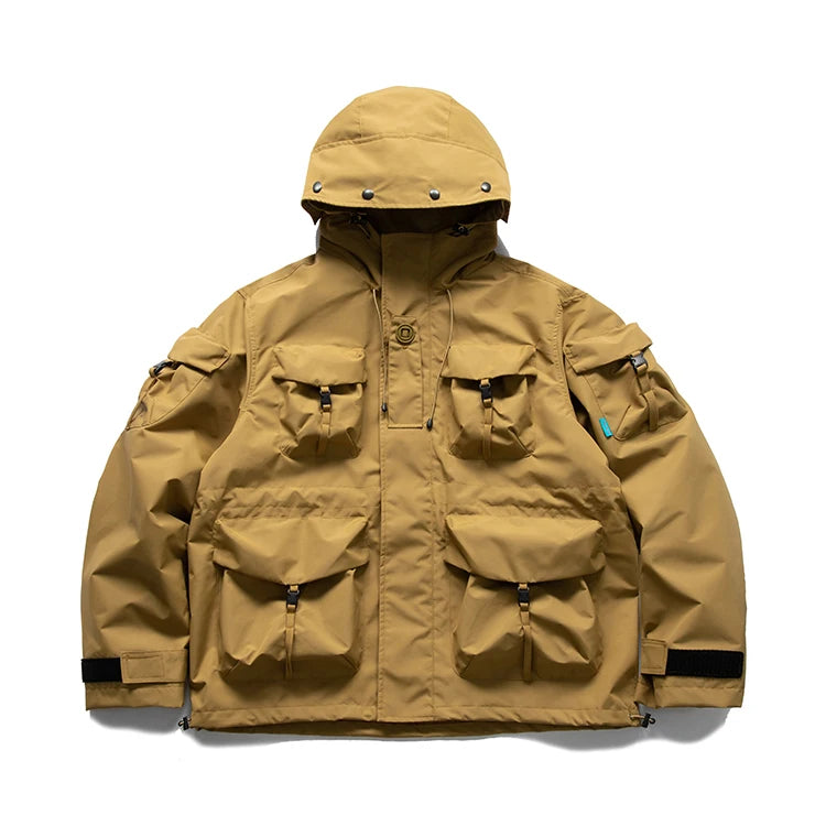 Men's cargo jacket with hood