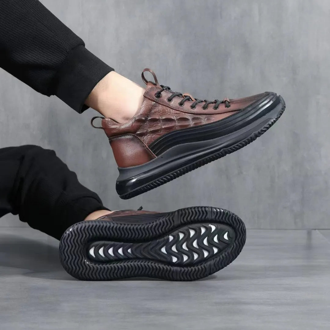 Stylish high-soled sneakers