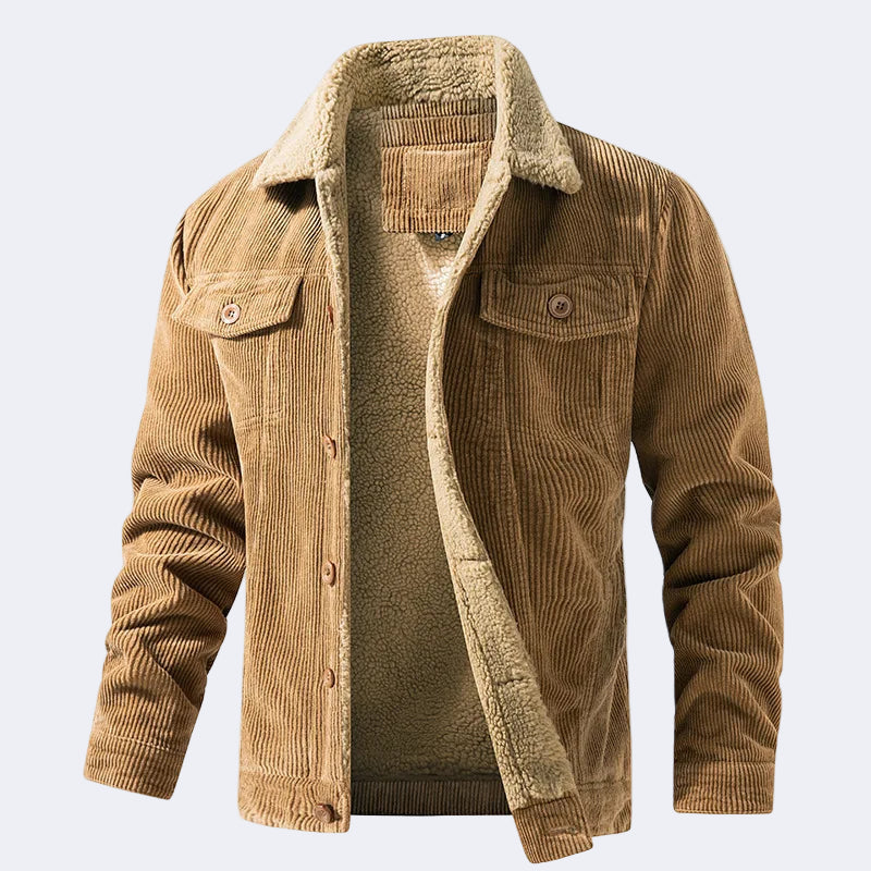 Cotton insulated corduroy jacket