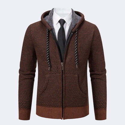 Men's knitted Cardigan with Hood