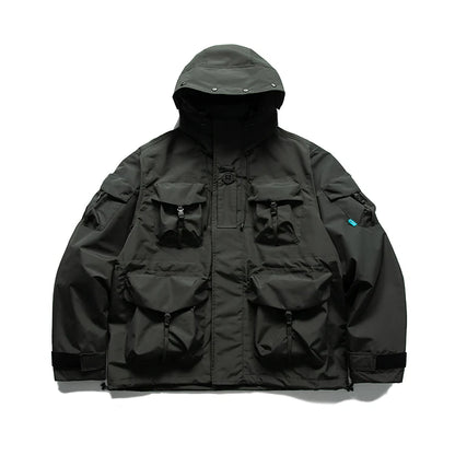 Men's cargo jacket with hood