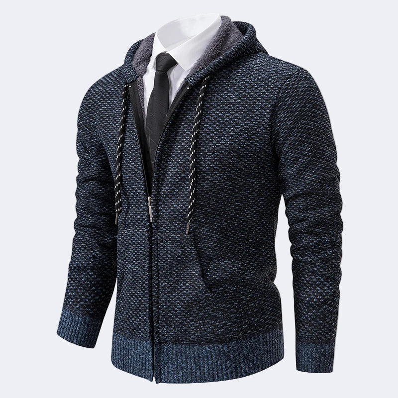 Men's knitted Cardigan with Hood