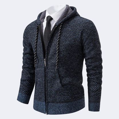 Men's knitted Cardigan with Hood