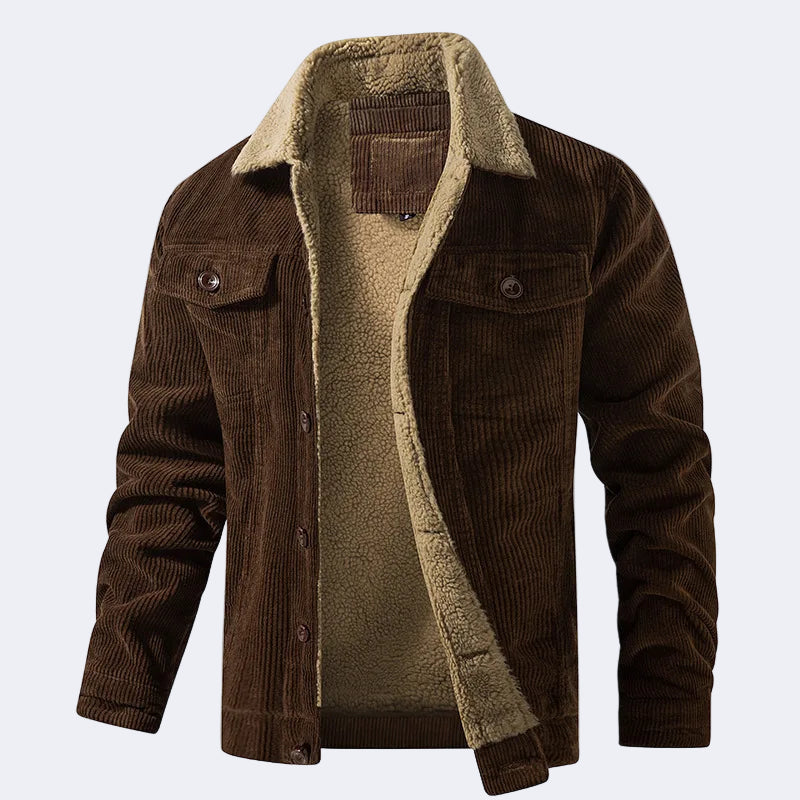 Cotton insulated corduroy jacket