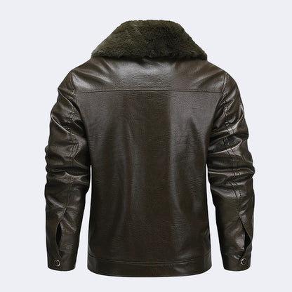 Men's insulated jacket with fur Collar