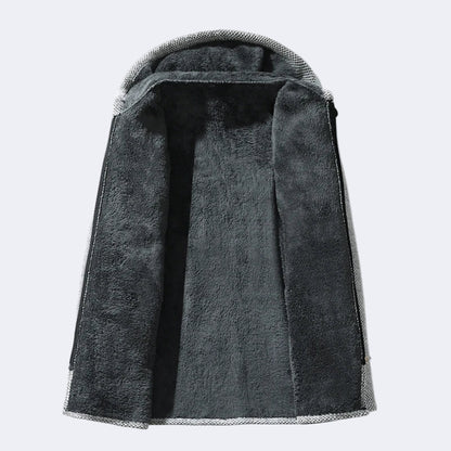 Men's cardigan with a hood