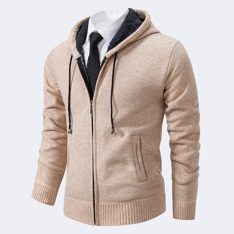 Men's knitted Cardigan with Hood