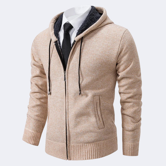 Men's knitted Cardigan with Hood