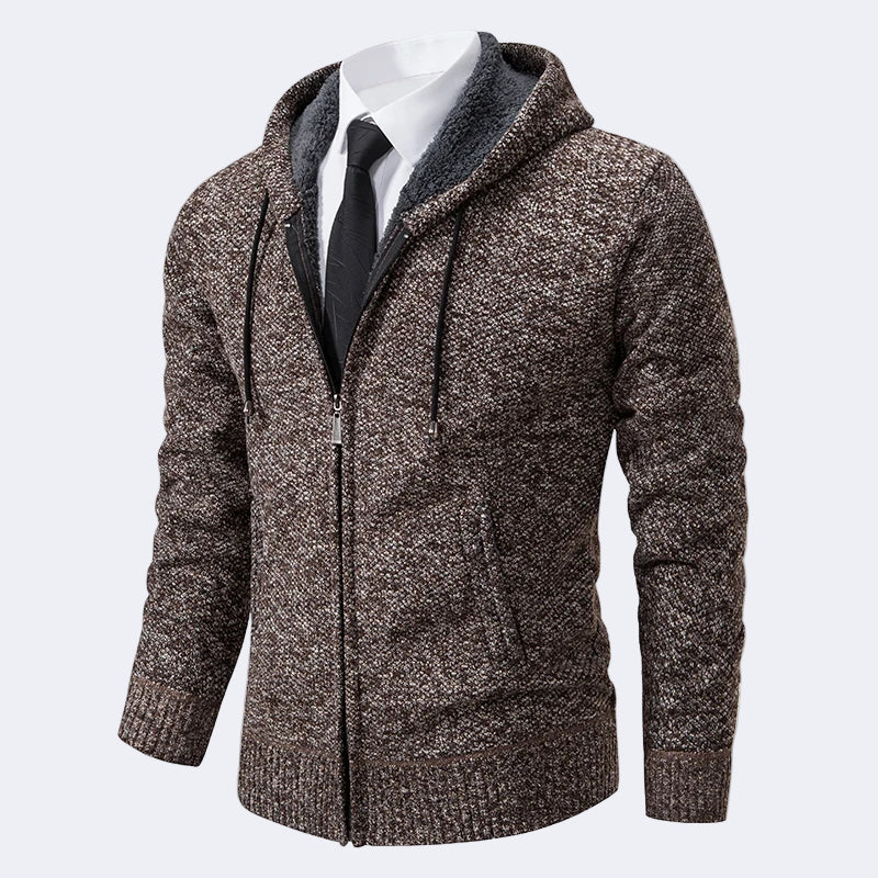 Men's knitted Cardigan with Hood
