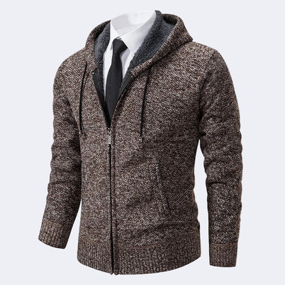 Men's knitted Cardigan with Hood