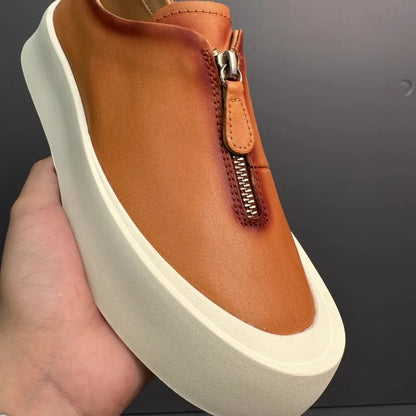 Men's retro loafers made of genuine leather