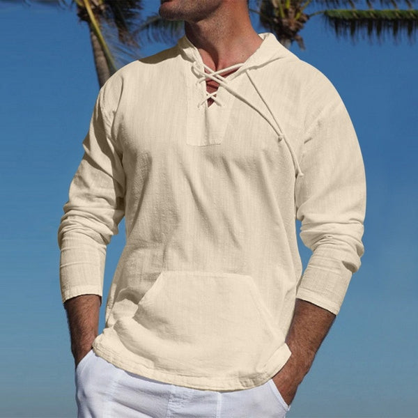 Cotton Men's shirt with hood