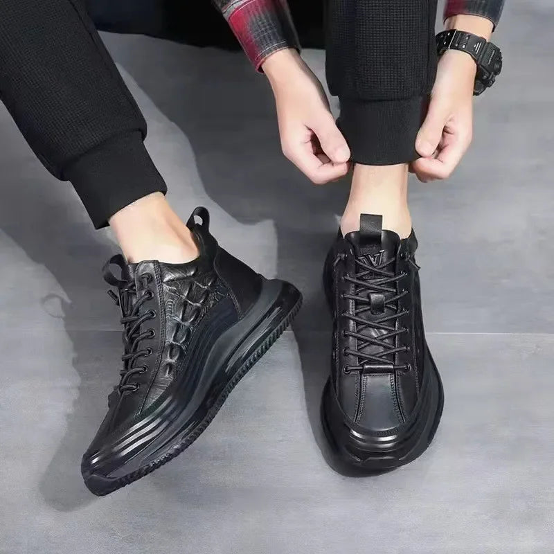 Stylish high-soled sneakers