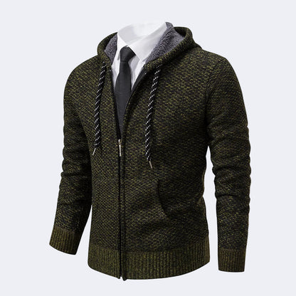 Men's knitted Cardigan with Hood