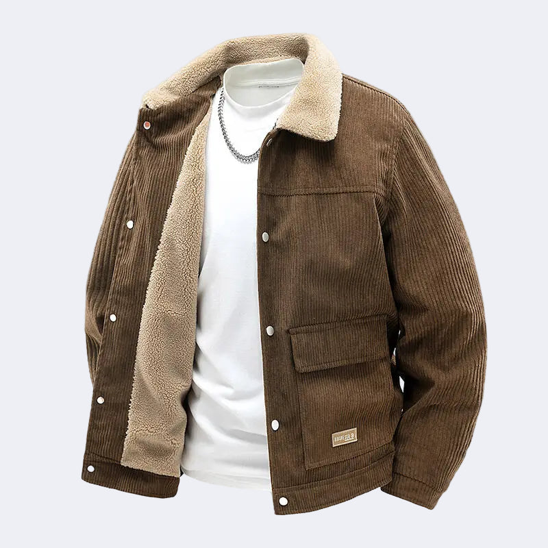 Men's insulated corduroy jacket
