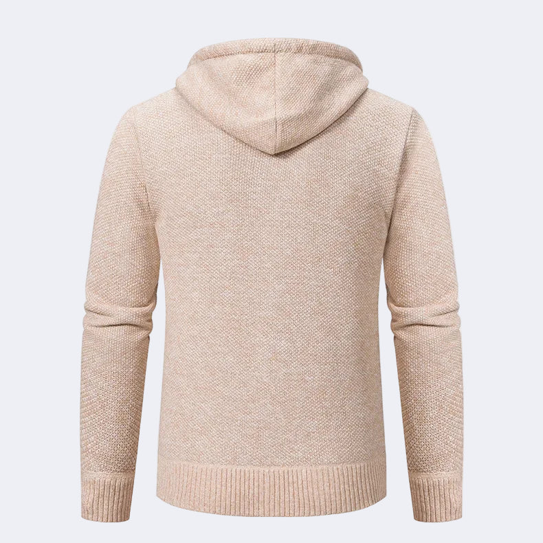 Men's knitted Cardigan with Hood