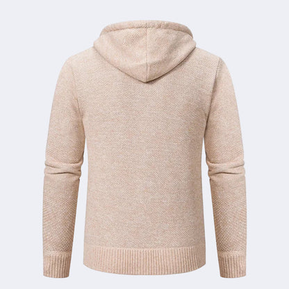 Men's knitted Cardigan with Hood