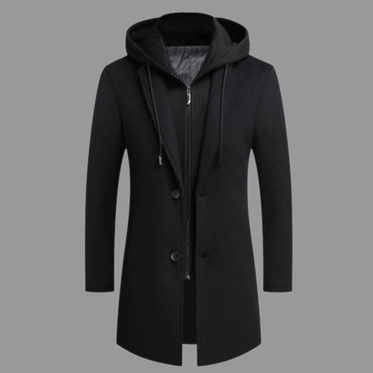 HOODED WINDPROOF COAT