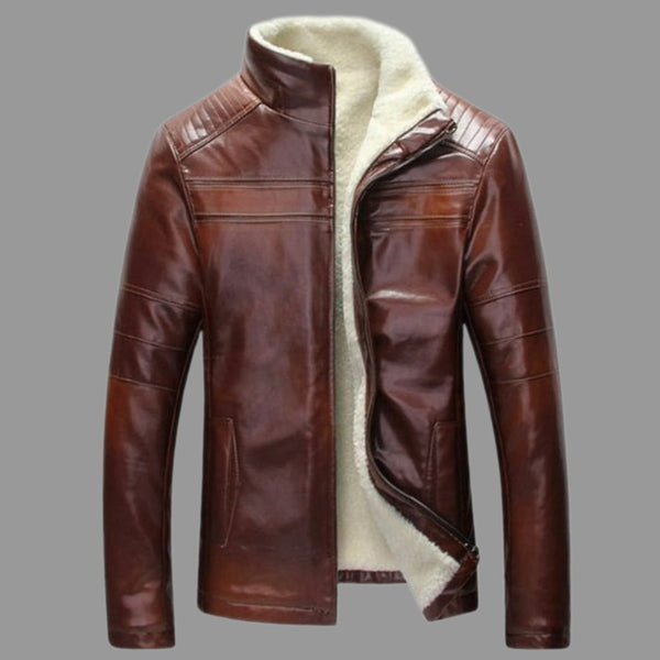 Men's jacket made of high-quality artificial leather
