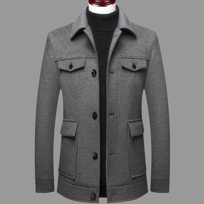 Stylish men's wool coat