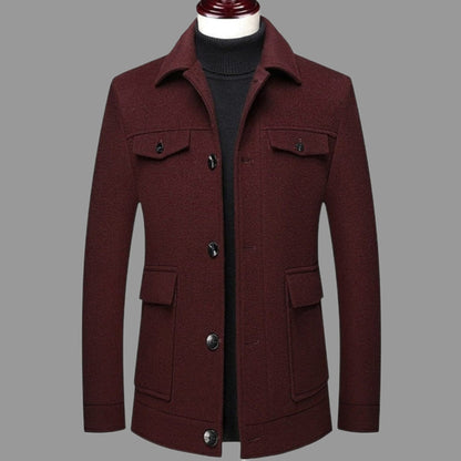 Stylish men's wool coat