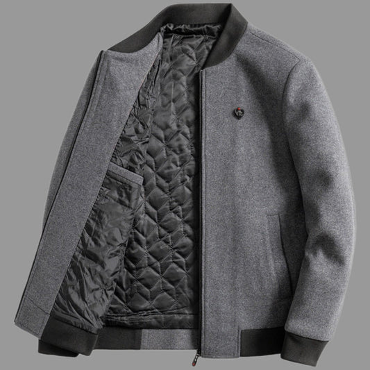 Woolen men's half-coat