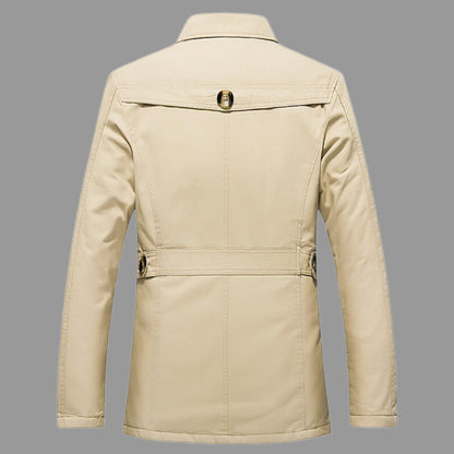 Men's insulated trench coat