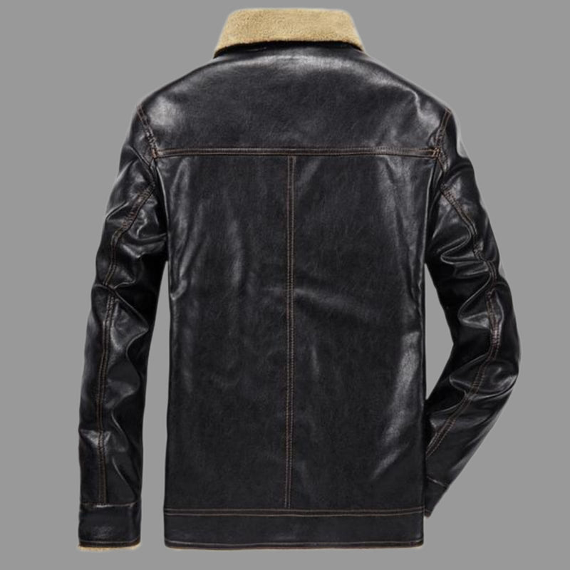 Stylish jacket made of artificial leather