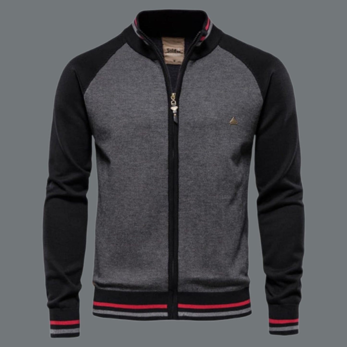 Men's cardigan with zipper