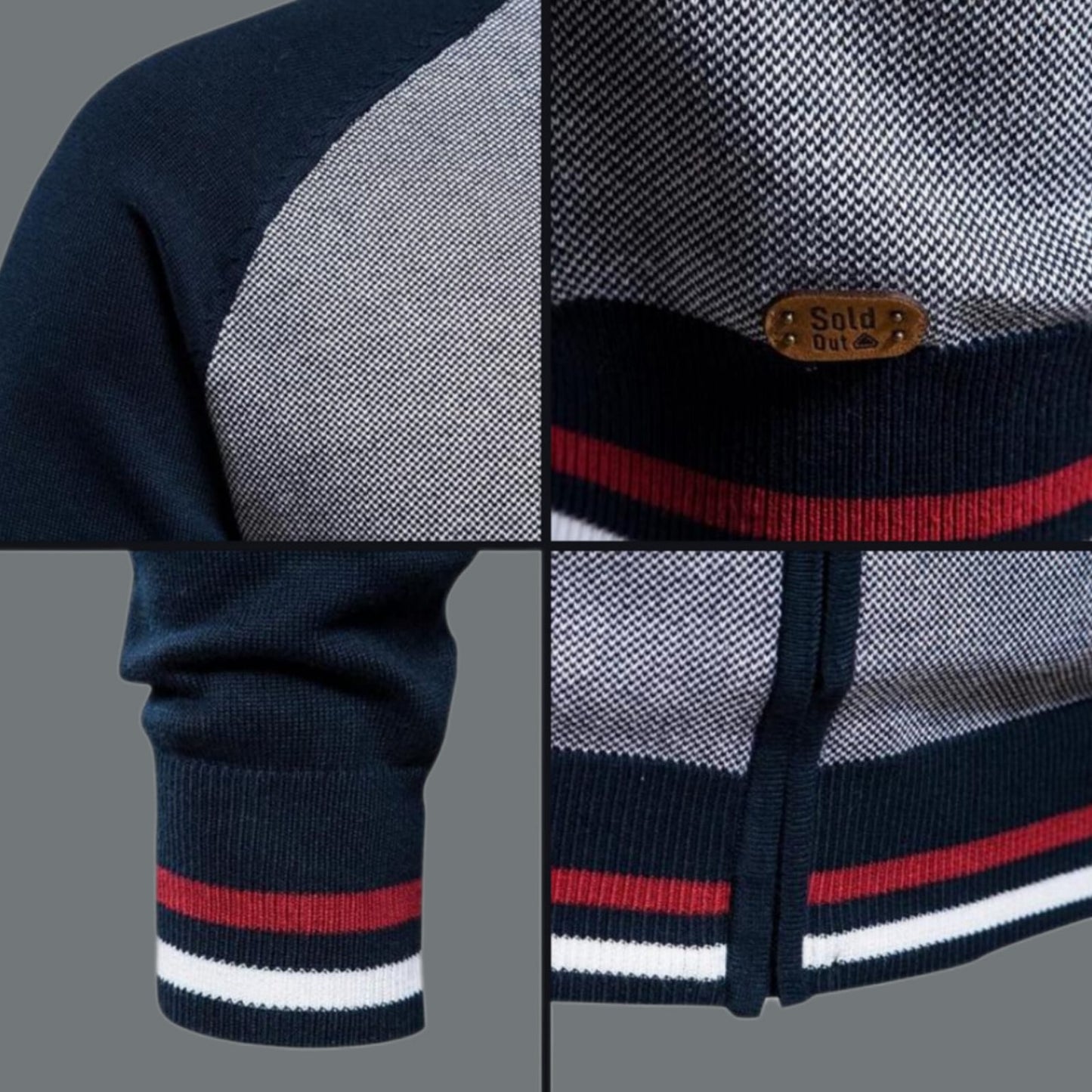 Men's cardigan with zipper