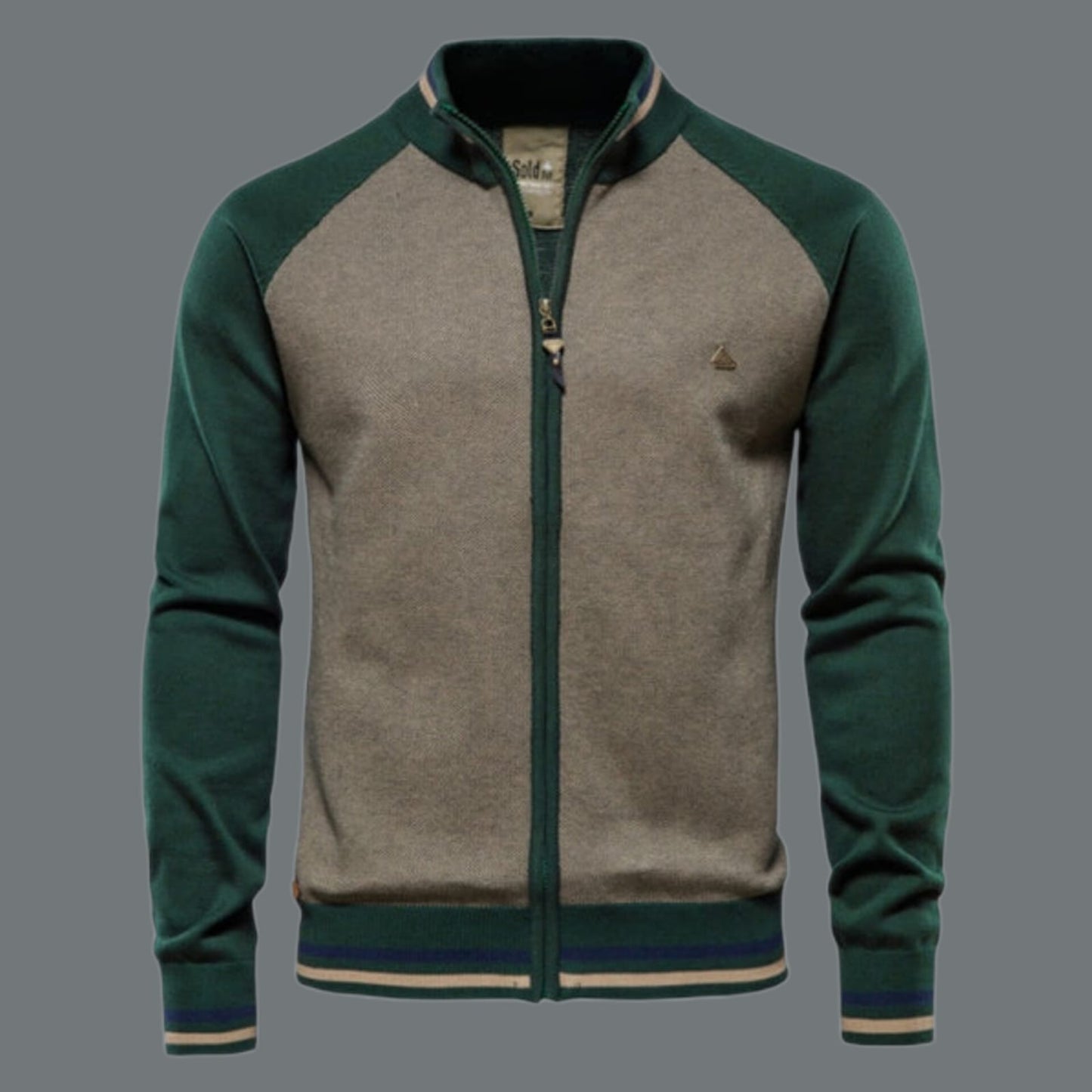 Men's cardigan with zipper