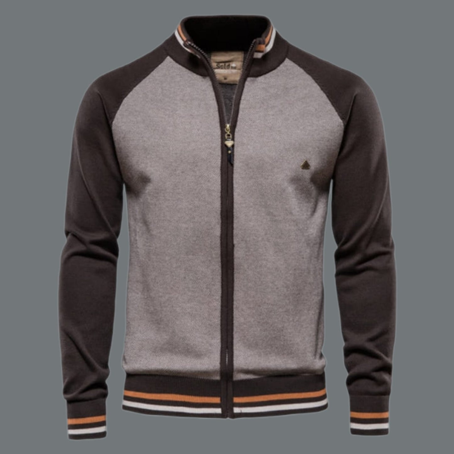 Men's cardigan with zipper