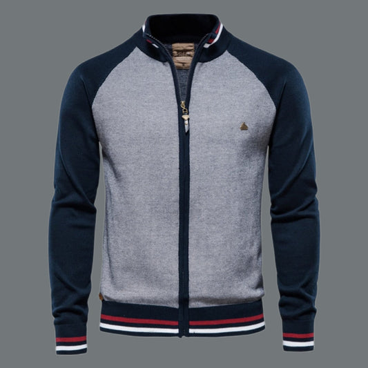 Men's cardigan with zipper