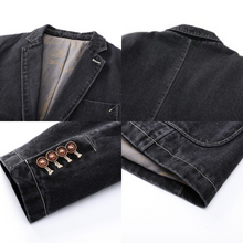 Load image into Gallery viewer, Stylish men&#39;s denim blazer
