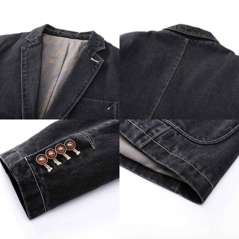 Stylish men's denim blazer